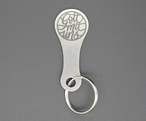 Einkaufswagenlöser "Gott mit uns"