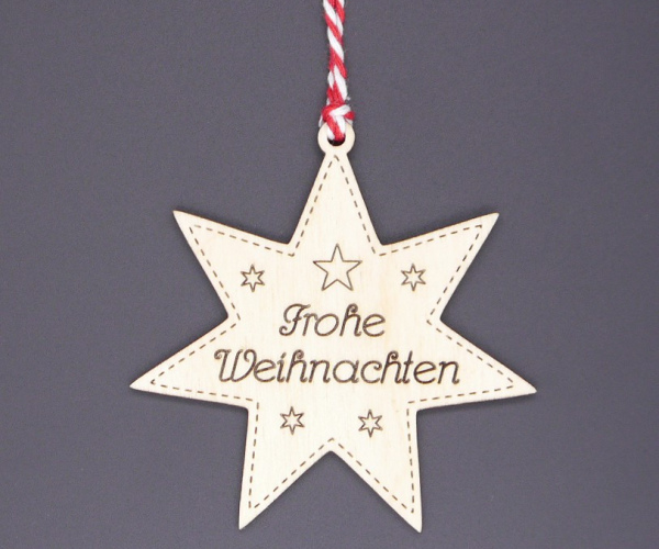 Sternanhänger " Frohe Weihnachten"