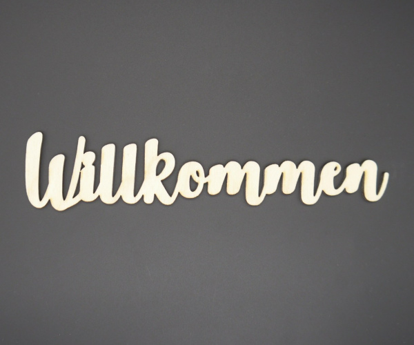 Schriftzug "Willkommen"