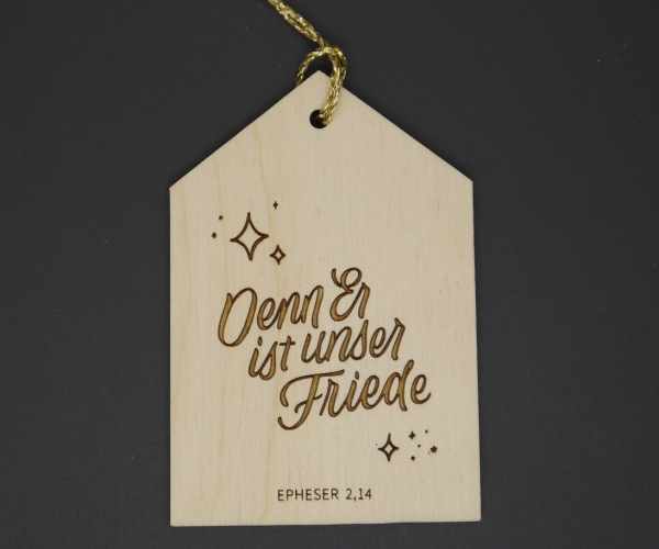 Anhänger "Denn Er ist unser Friede" groß