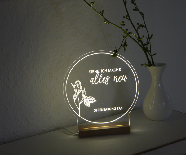 Leuchtbild "Alles neu"