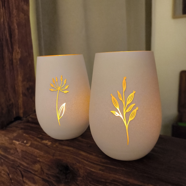 2er Set Windlicht "Natur"