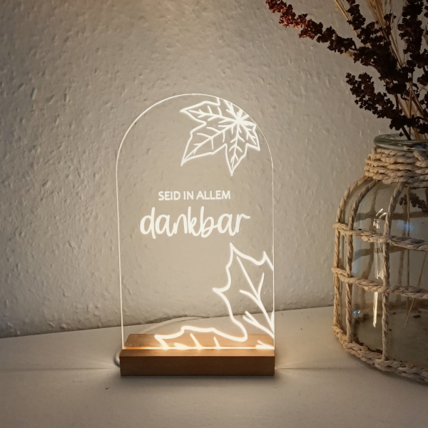 Leuchtbild "Dankbar"