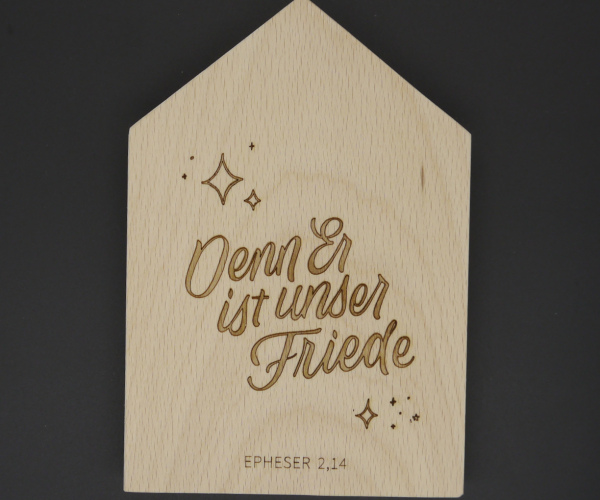 Haus "Denn Er ist unser Friede" groß