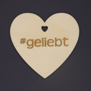 Herzanhänger "#geliebt"